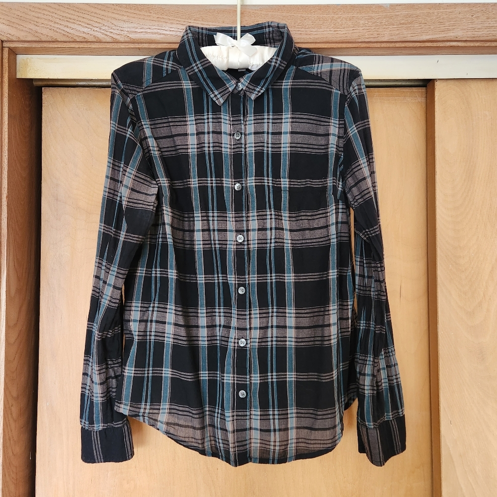 Halogen Button Down Plaid Shirt - image 1